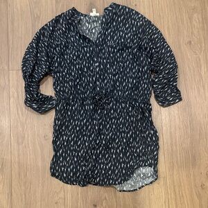Joie Black and White Patterned Top